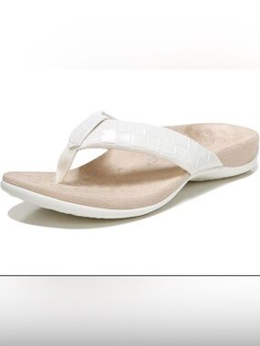 Vionic Women’s Rest Layne White Orthotic Insole Supportive Flip Flop Size 11/12
